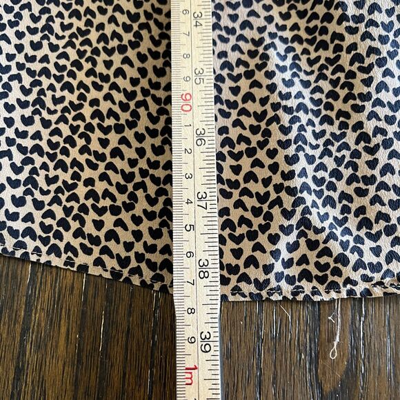 L’AGENCE Tan & Black Mini Heart Print Sleeveless Dress – Size 6 (NO BELT) - Picture 11 of 14